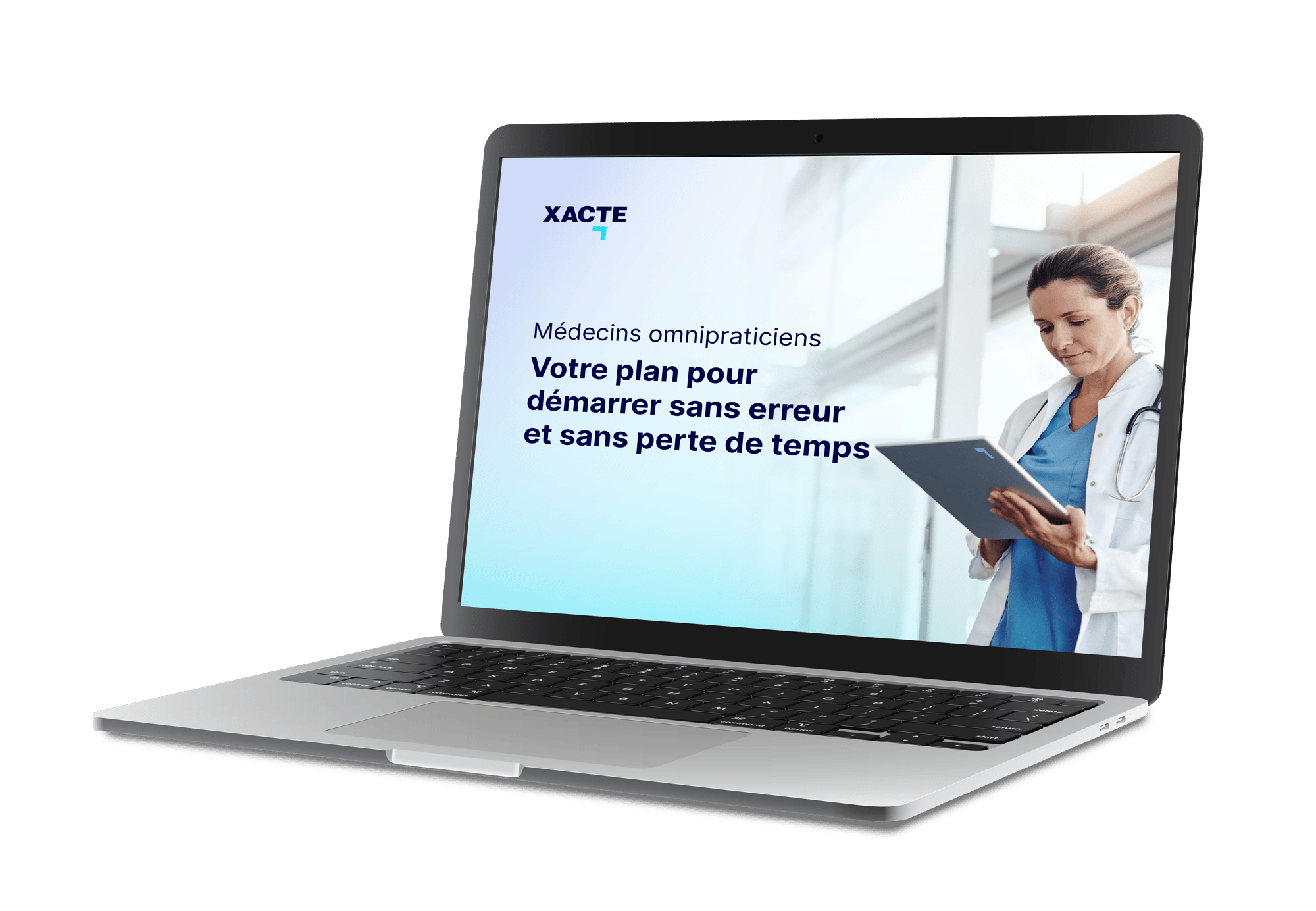 Écran d'ordinateur portable avec un titre de webinaire