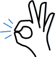 Icon of a Hand Gesture That Means Perfect