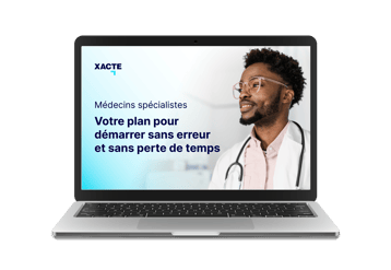 Écran d'ordinateur portable avec un titre de webinaire