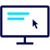 Icon of a compter screen showing the mouse