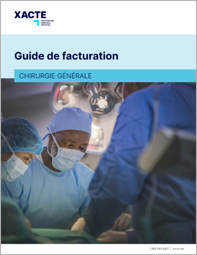 Couverture du Guide de facturation pour la chirurgie générale